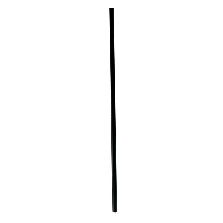 Wrapped Jumbo Straws, 10.25", Polypropylene, Black, 2,000/Carton