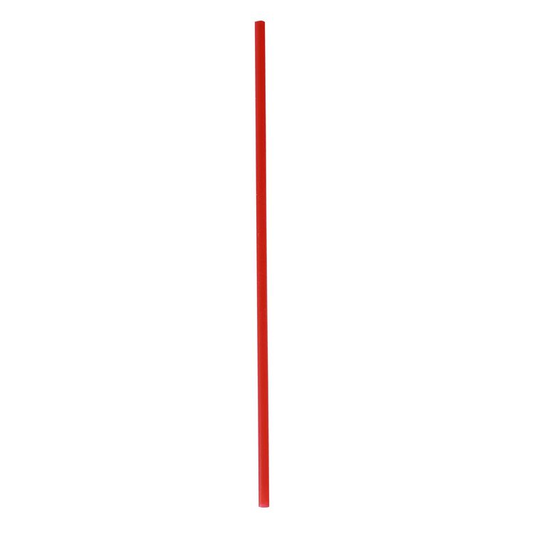 Wrapped Jumbo Straws, 10.25", Polypropylene, Red, 2,000/Carton