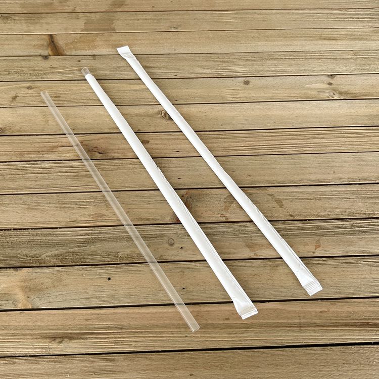 Wrapped Jumbo Straws, 10.25", Polypropylene, Clear, 2,000/Carton