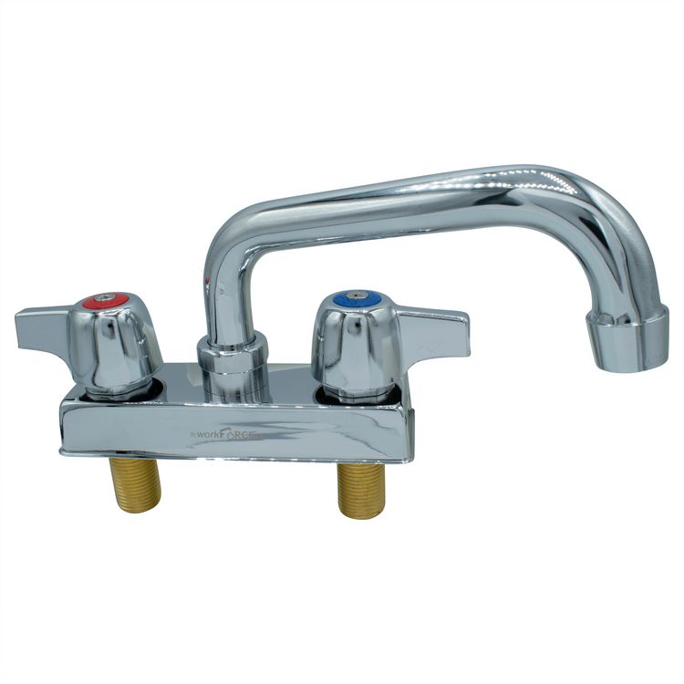 WorkForce Standard Duty Faucet, 3.87" Height/6" Reach, Chrome-Plated Brass
