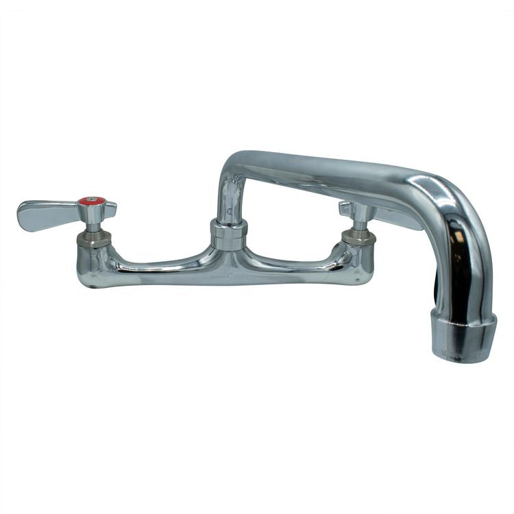 WorkForce Standard Duty Faucet, 8" Height/10" Reach, Chrome-Plated Brass