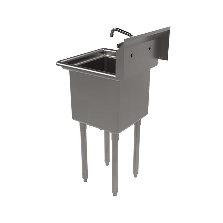 Stainless Steel Sink and Faucet Bundle, Sink/Faucet/Faucet Mounting Kit/Drain, 15" L x 15" W x 14" D