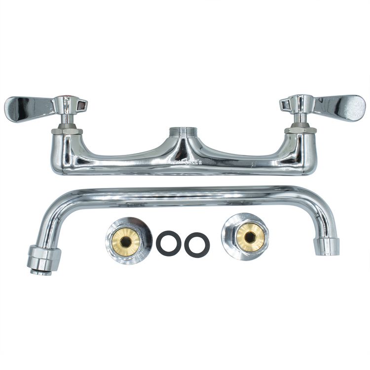 WorkForce Standard Duty Faucet, 8" Height/10" Reach, Chrome-Plated Brass