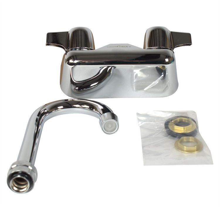 WorkForce Standard Duty Faucet, 7.88" Height/3" Reach, Chrome-Plated Brass