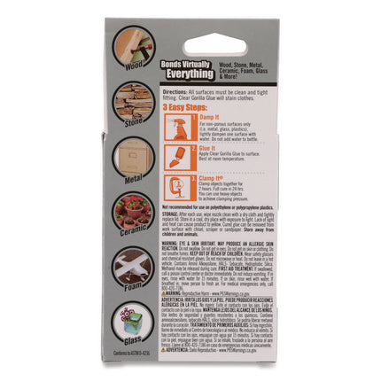 Clear Gorilla Glue, 1.75 oz Bottle