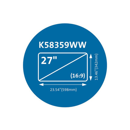 Magnetic Monitor Privacy Screen for 27" Widescreen Flat Panel Monitors, 16:9 Aspect Ratio