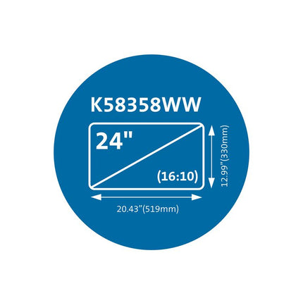 Magnetic Monitor Privacy Screen for 24" Widescreen Flat Panel Monitors, 16:10 Aspect Ratio
