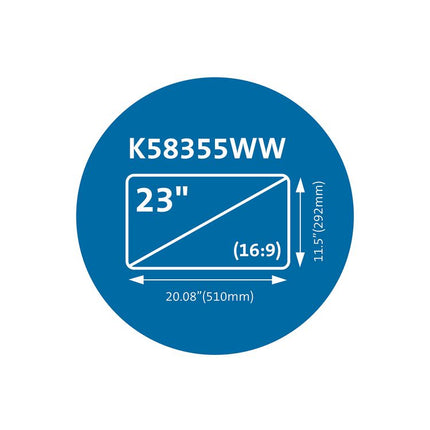 Magnetic Monitor Privacy Screen for 23" Widescreen Flat Panel Monitors, 16:9 Aspect Ratio