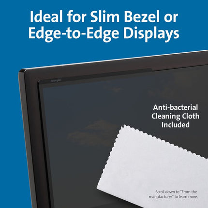 Magnetic Monitor Privacy Screen for 23" Widescreen Flat Panel Monitors, 16:9 Aspect Ratio