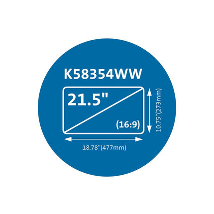 Magnetic Monitor Privacy Screen for 21.5" Widescreen Flat Panel Monitors, 16:9 Aspect Ratio