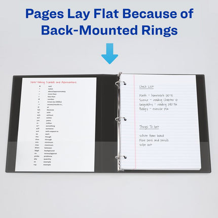 Heavy-Duty View Binder with DuraHinge and Locking One Touch EZD Rings, 3 Rings, 3" Capacity, 11 x 8.5, White, 4/Carton