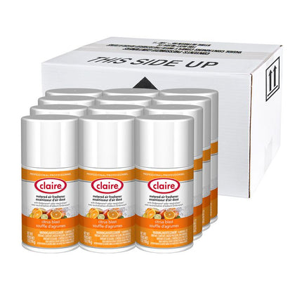 Metered Air Freshener, 7 oz Aerosol Spray, Citrus Blast, 12/Carton