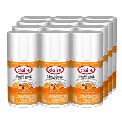 Metered Air Freshener, 7 oz Aerosol Spray, Citrus Blast, 12/Carton