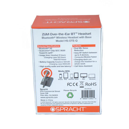 ZuM Monaural Over-The-Ear Bluetooth Headset