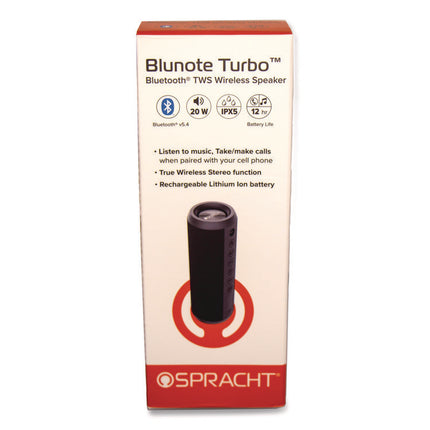 Blunote Turbo Wireless Speaker, Bluetooth, Black