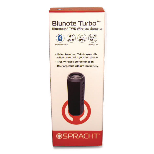 Blunote Turbo Wireless Speaker, Bluetooth, Black