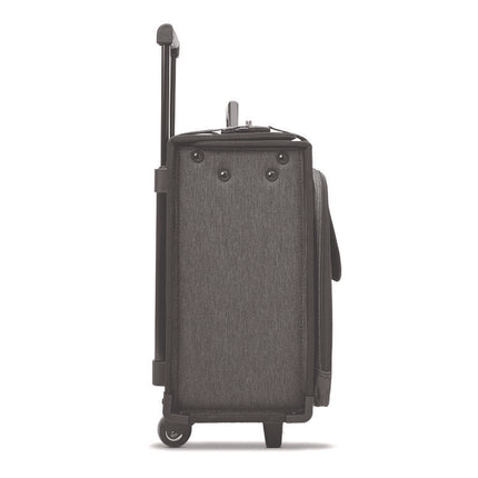 Morgan Recycled Rolling Catalog Case, Fits Devices Up to 17.3", 18.13 x 7.13 x 13.5, Black/Gray
