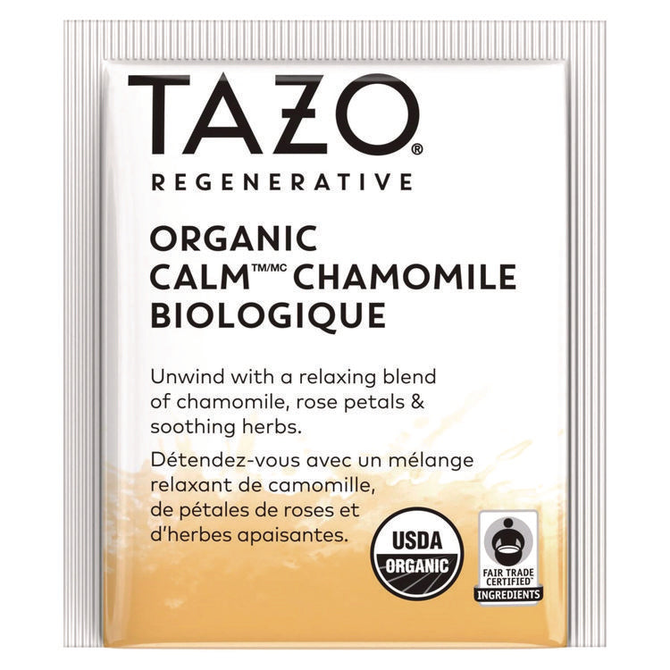 Tea Bags, Organic Calm Chamomile, 16/Box, 6 Boxes/Carton