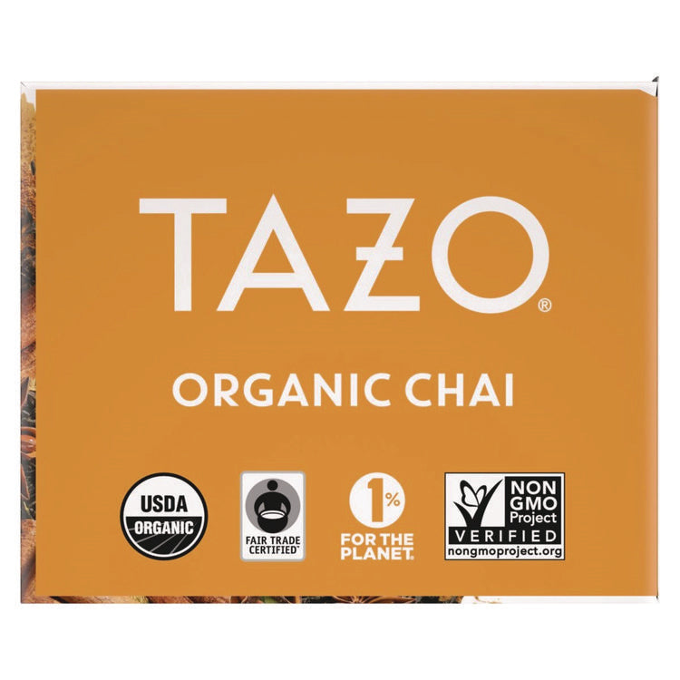 Tea Bags, Organic Chai, 16/Box, 6 Boxes/Carton