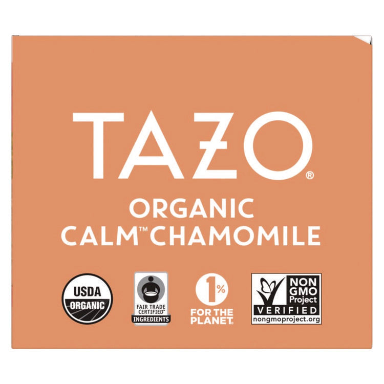 Tea Bags, Organic Calm Chamomile, 16/Box, 6 Boxes/Carton