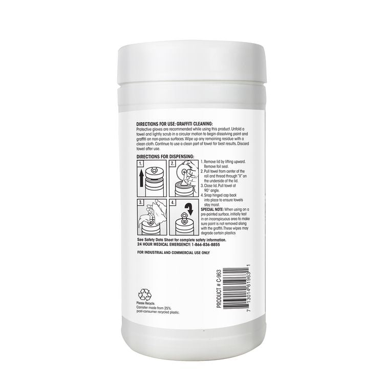 Graffiti Wipe, 1-Ply, 12 x 9.5, Mild Scent, Purple, 6/Carton