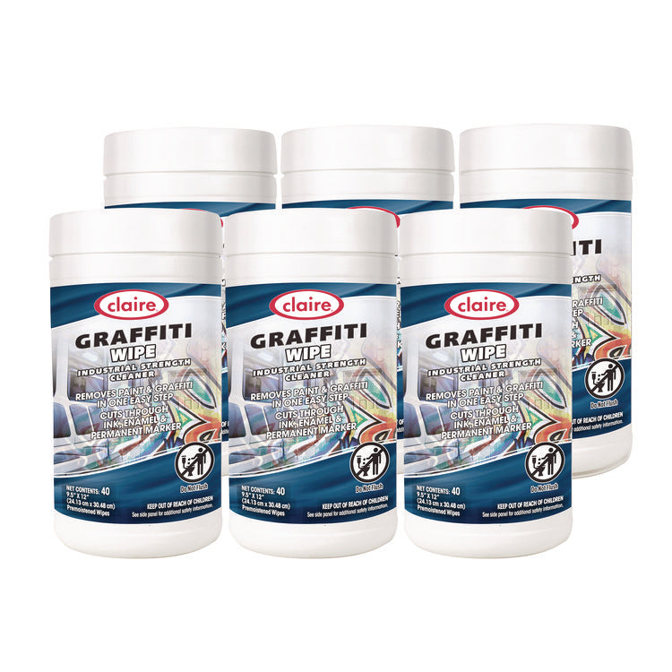 Graffiti Wipe, 1-Ply, 12 x 9.5, Mild Scent, Purple, 6/Carton