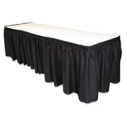 Table Set Linen-Like Table Skirting, Polyester, 29" X 14 Ft, Black