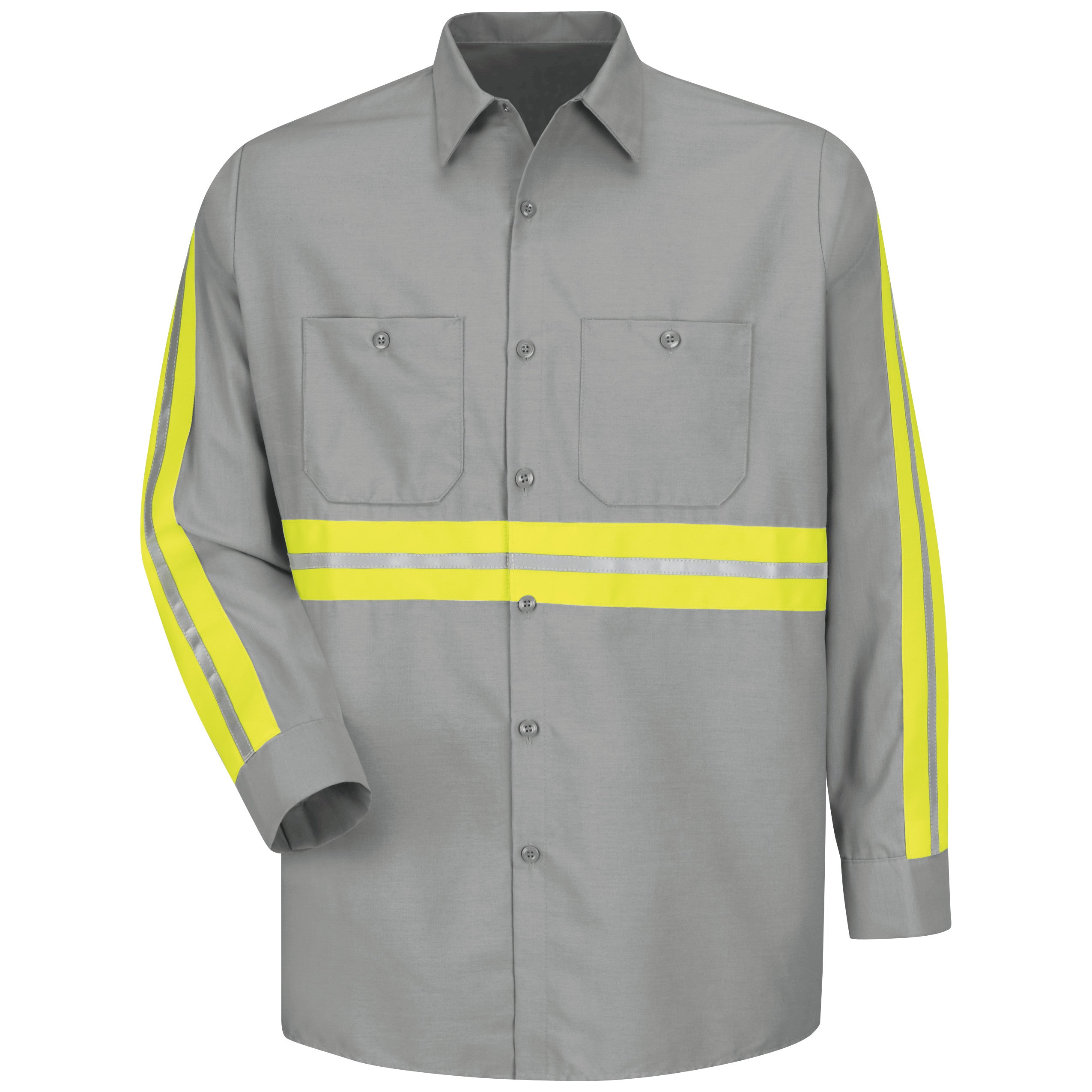 Red Kap® Long Sleeve Enhanced Visibility Industrial Work Shirt / SP14EG