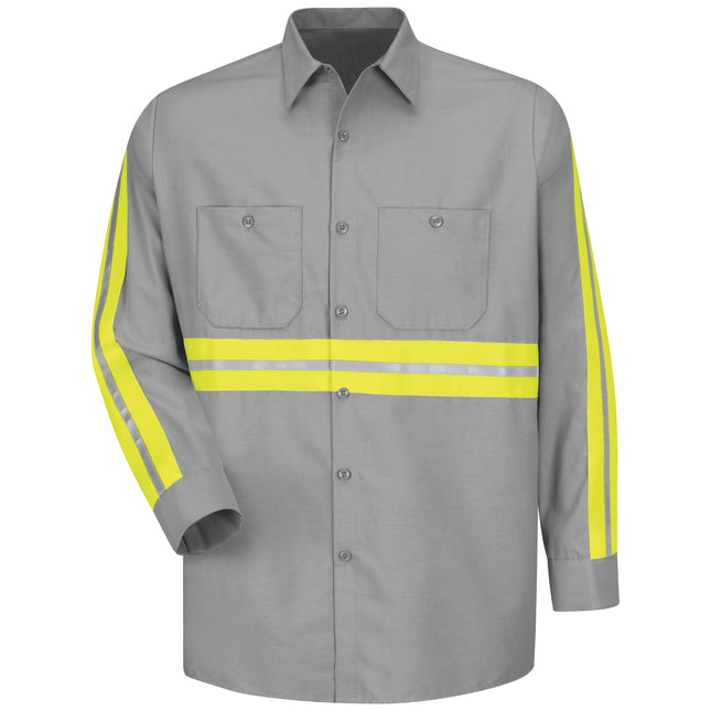Red Kap® Long Sleeve Enhanced Visibility Industrial Work Shirt / SP14EG