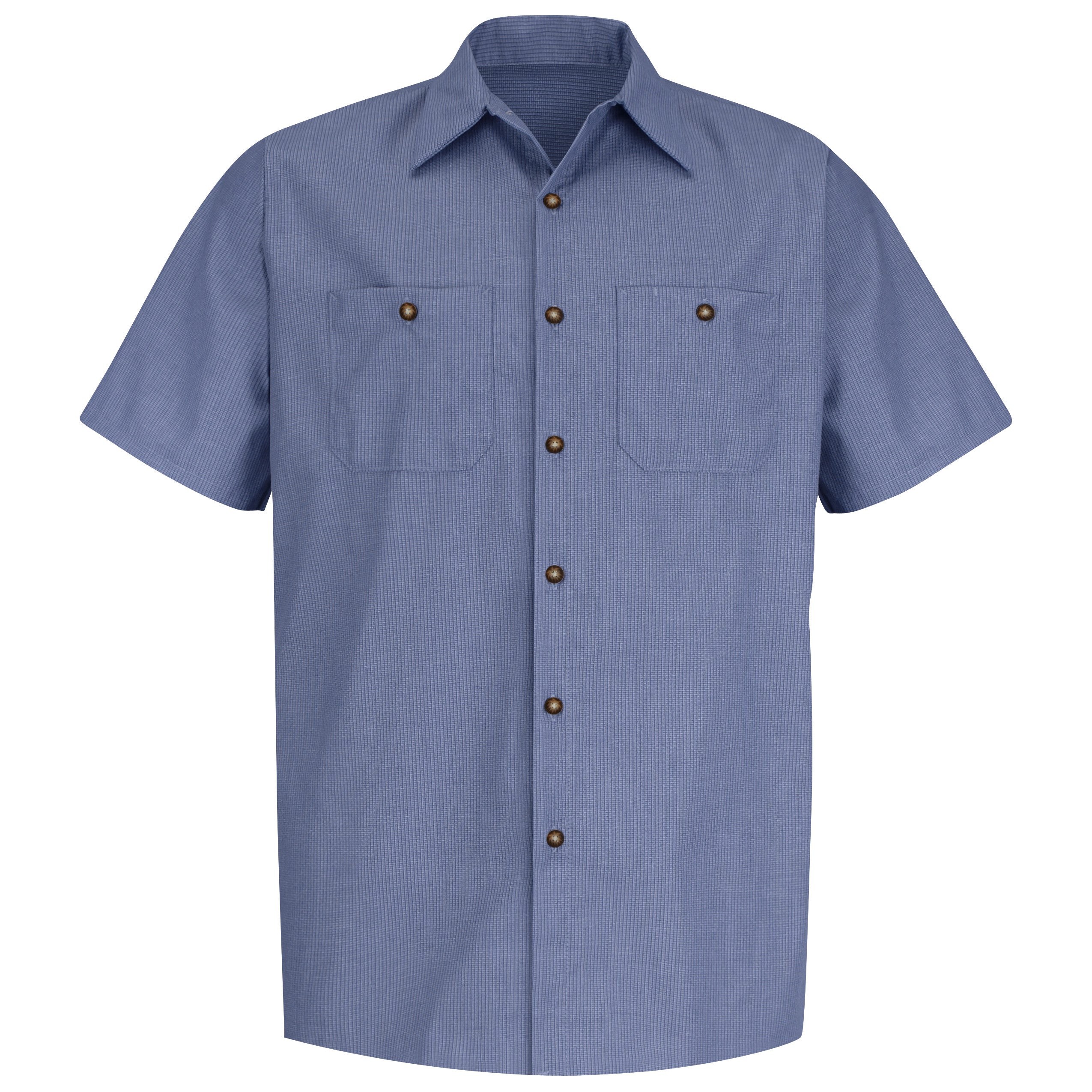 Red Kap® Men's Short Sleeve Geometric Microcheck Work Shirt / SP24DN