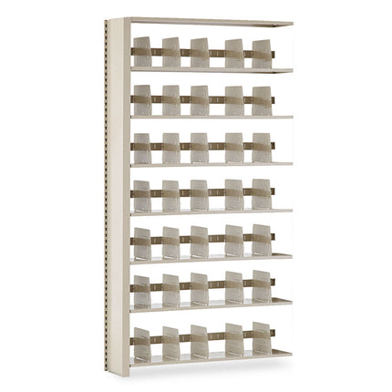 Snap-Together Seven-Shelf Closed Add-On Unit, Steel, 48w X 12d X 88h, Sand