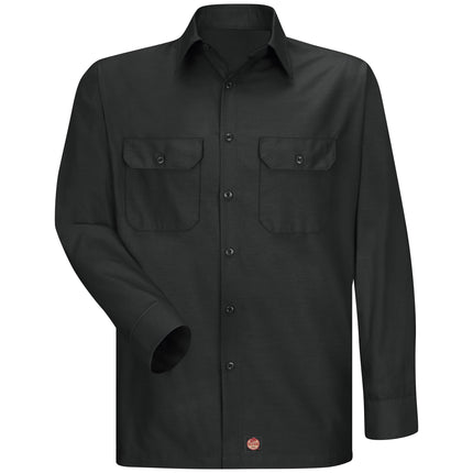 Red Kap® Men's Long Sleeve Solid Rip Stop Shirt / SY50BK