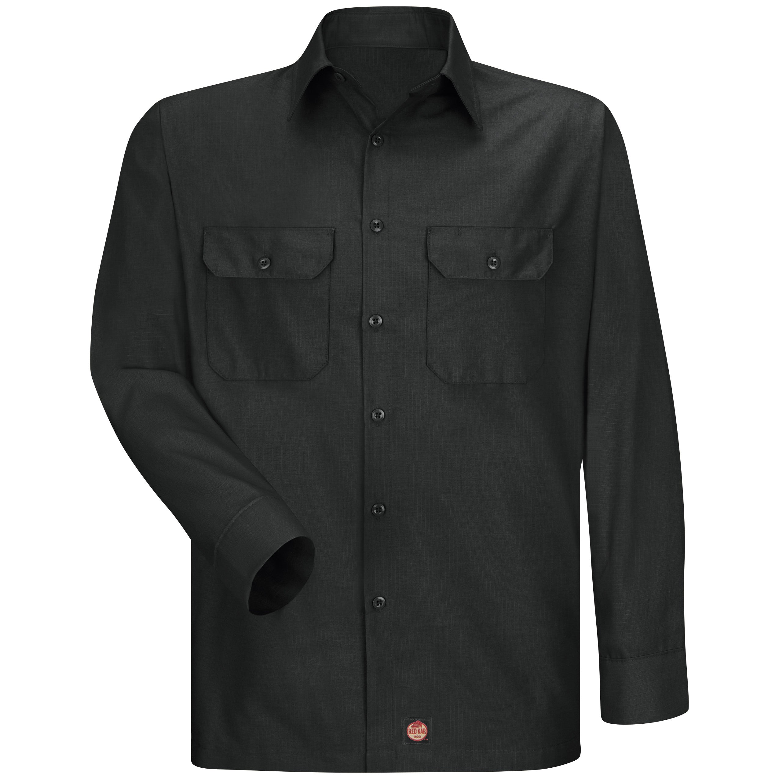 Red Kap® Men's Long Sleeve Solid Rip Stop Shirt / SY50BK