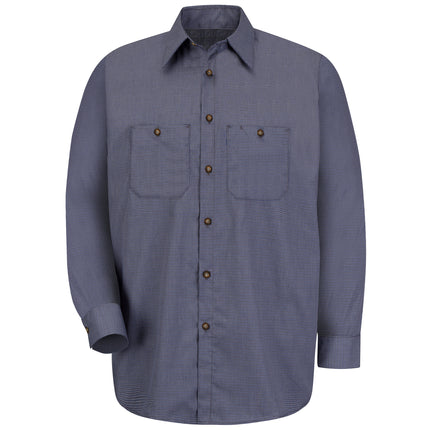 Red Kap® Men's Long Sleeve Microcheck Uniform Shirt / SP10EX