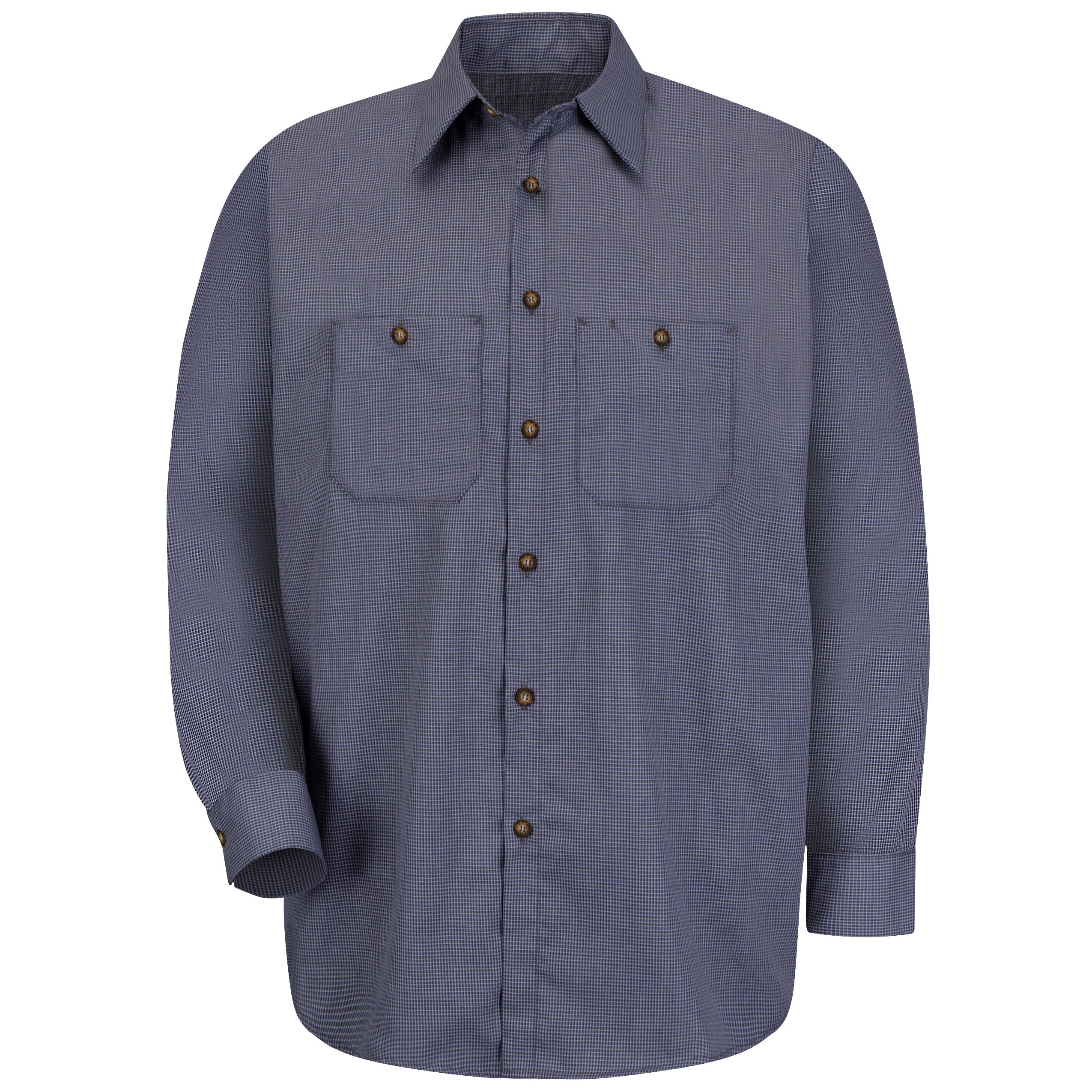 Red Kap® Men's Long Sleeve Microcheck Uniform Shirt / SP10EX