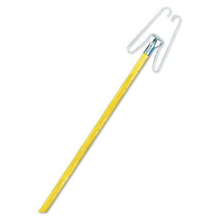 Wedge Dust Mop Head Frame/Lacquered Wood Handle, 0.94" dia x 48" Length, Natural