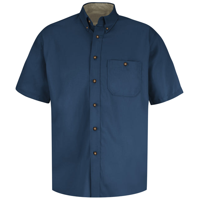 Red Kap® Men's Short Sleeve Cotton Contrast Dress Shirt / SC64NV