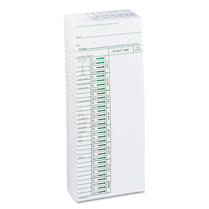 Time Clock Cards For Acroprint Att310, One Side, 4 X 10, 200/pack
