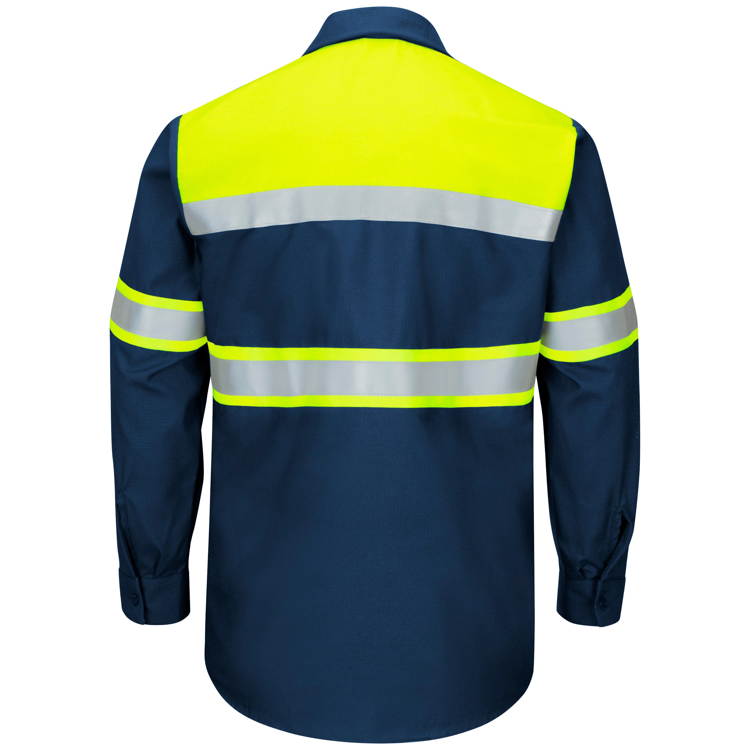 Red Kap® Hi-Visibility Long Sleeve Color Block Ripstop Work Shirt - Type O, Class 1 / SY70YN