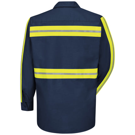 Red Kap® Long Sleeve Enhanced Visibility Industrial Work Shirt / SP14EN