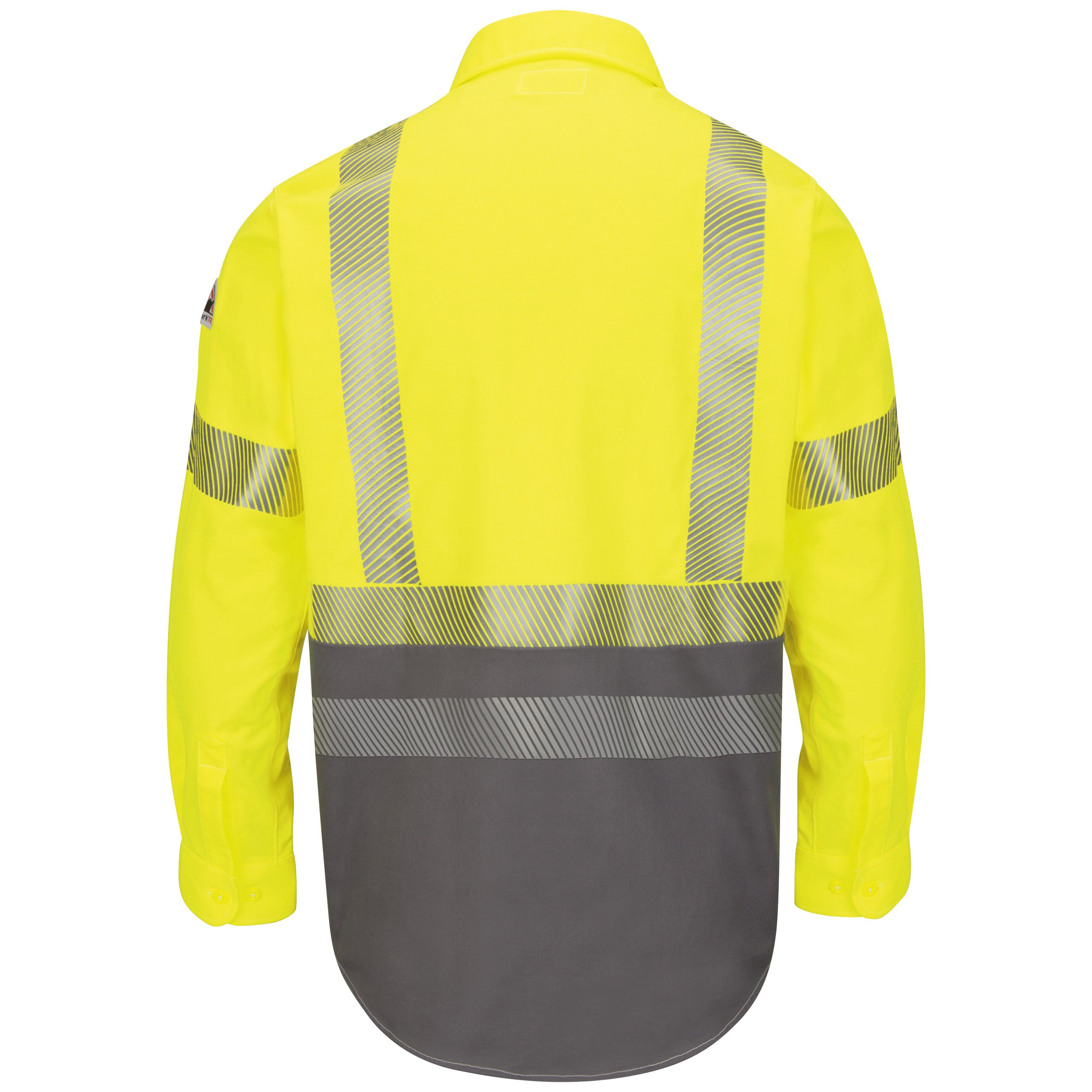 Bulwark® Men's Hi-Visibility Color-Block Uniform Shirt / SLB4HG