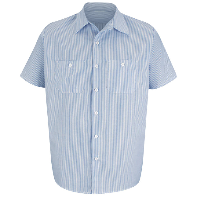 Red Kap® Men's Short Sleeve Industrial Stripe Work Shirt / SL20WB