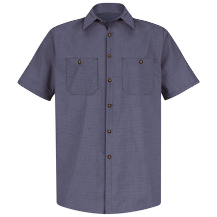 Red Kap® Men's Short Sleeve Microcheck Uniform Shirt / SP20EX