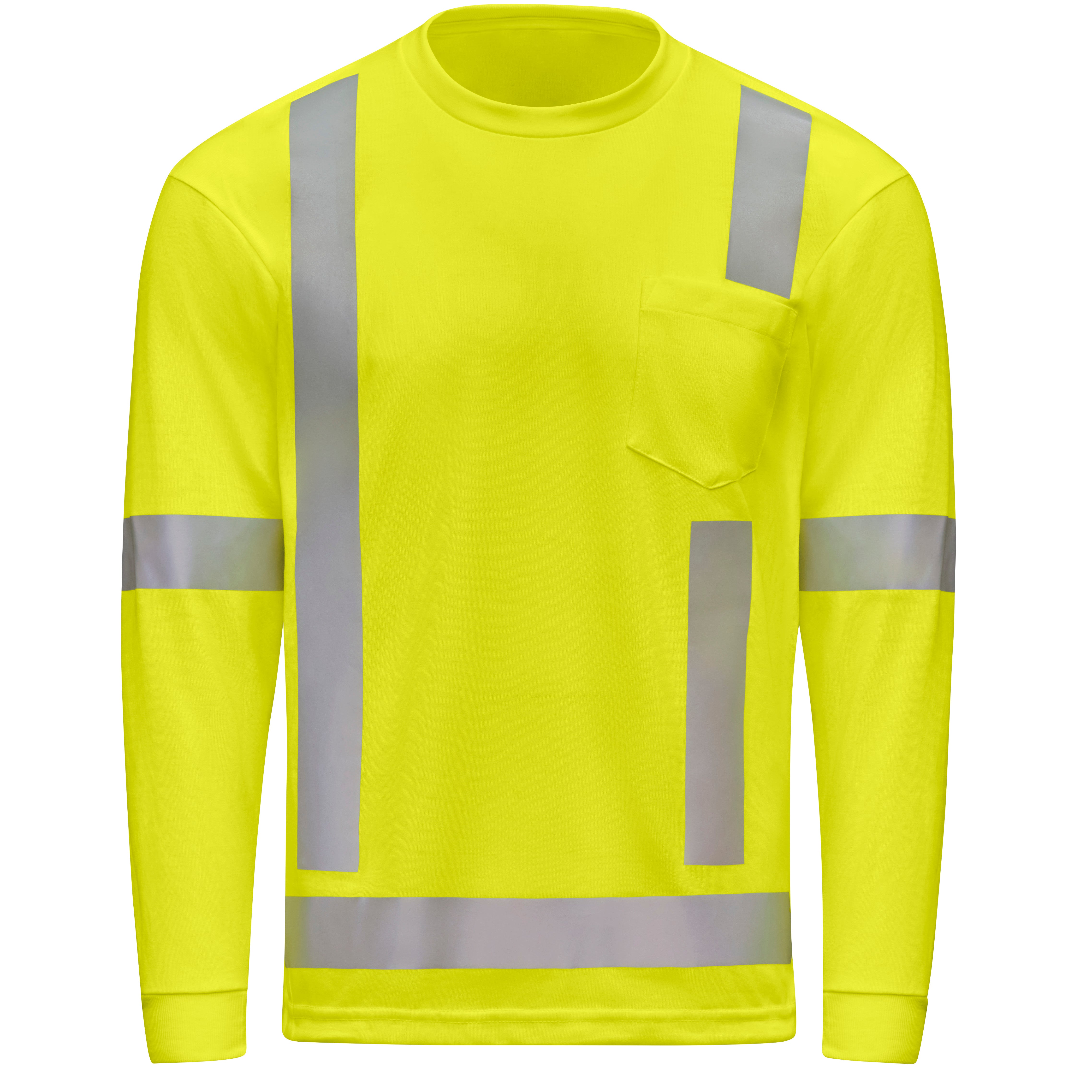 Red Kap® Hi-Visibility Long Sleeve Performance Core Tee, Type R, Class 3 / SK19HV