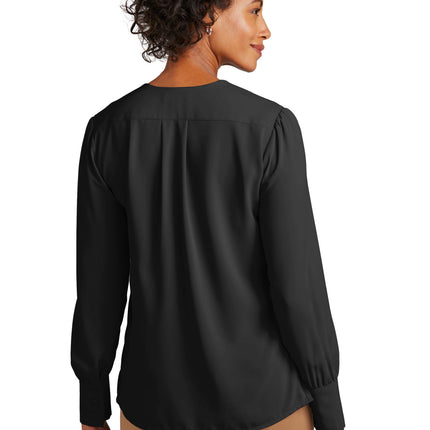 Brooks Brothers ® Women's Open-Neck Satin Blouse BB18009