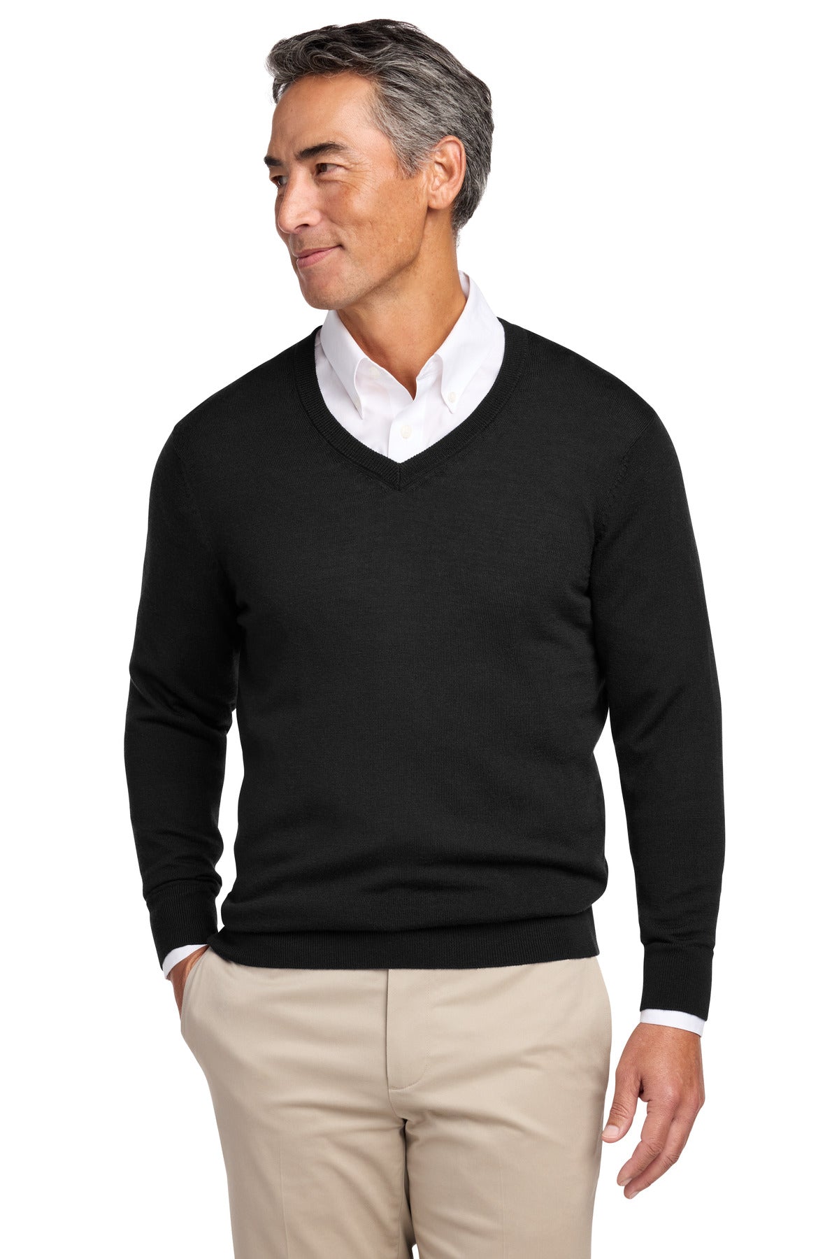 Brooks Brothers ®  Washable Merino V-Neck Sweater BB18410