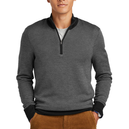 Brooks Brothers ® Washable Merino Birdseye 1/4-Zip Sweater BB18412