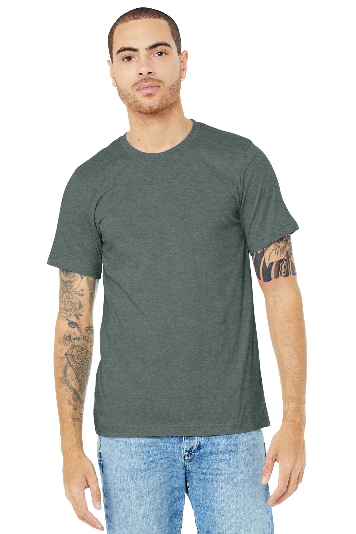 BELLA+CANVAS ® Unisex Heather CVC Short Sleeve Tee BC3001CVC