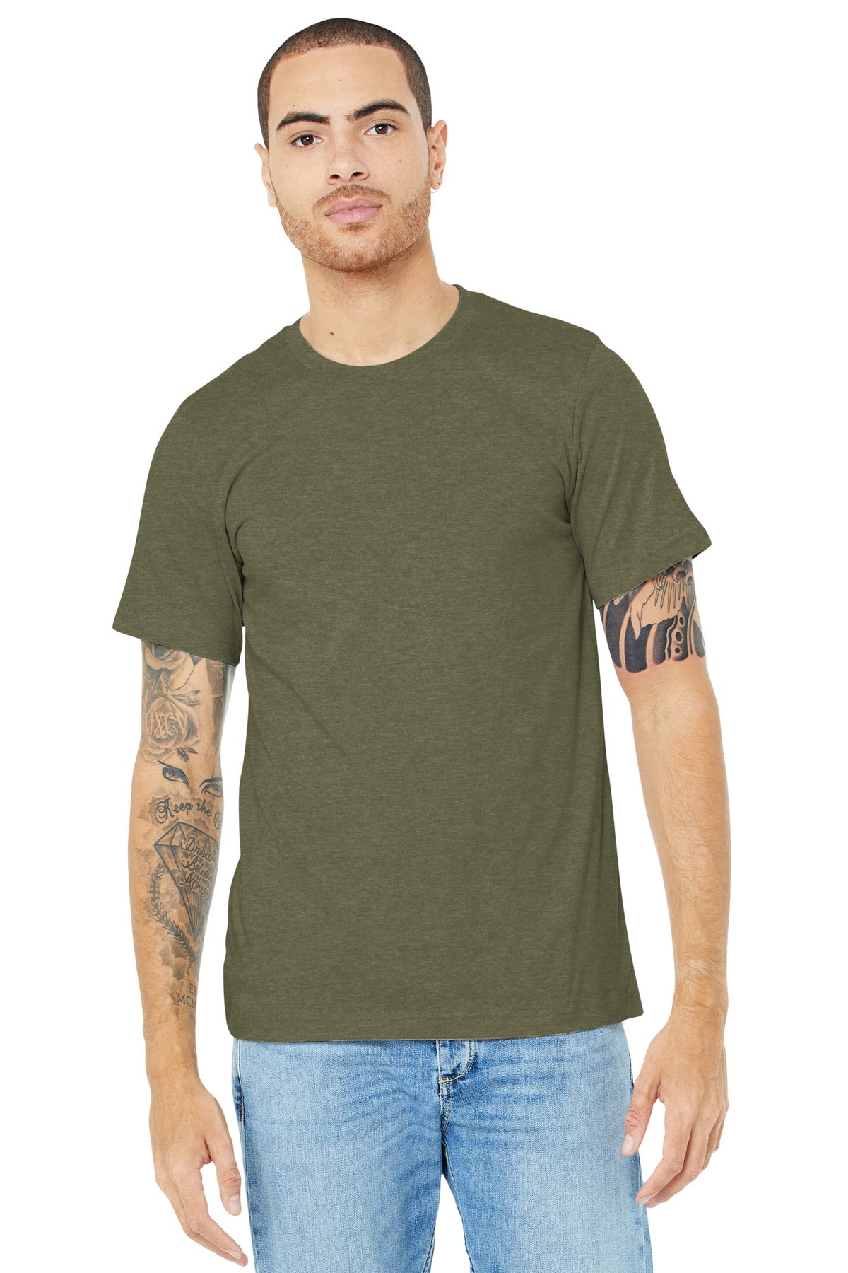 BELLA+CANVAS ® Unisex Heather CVC Short Sleeve Tee BC3001CVC