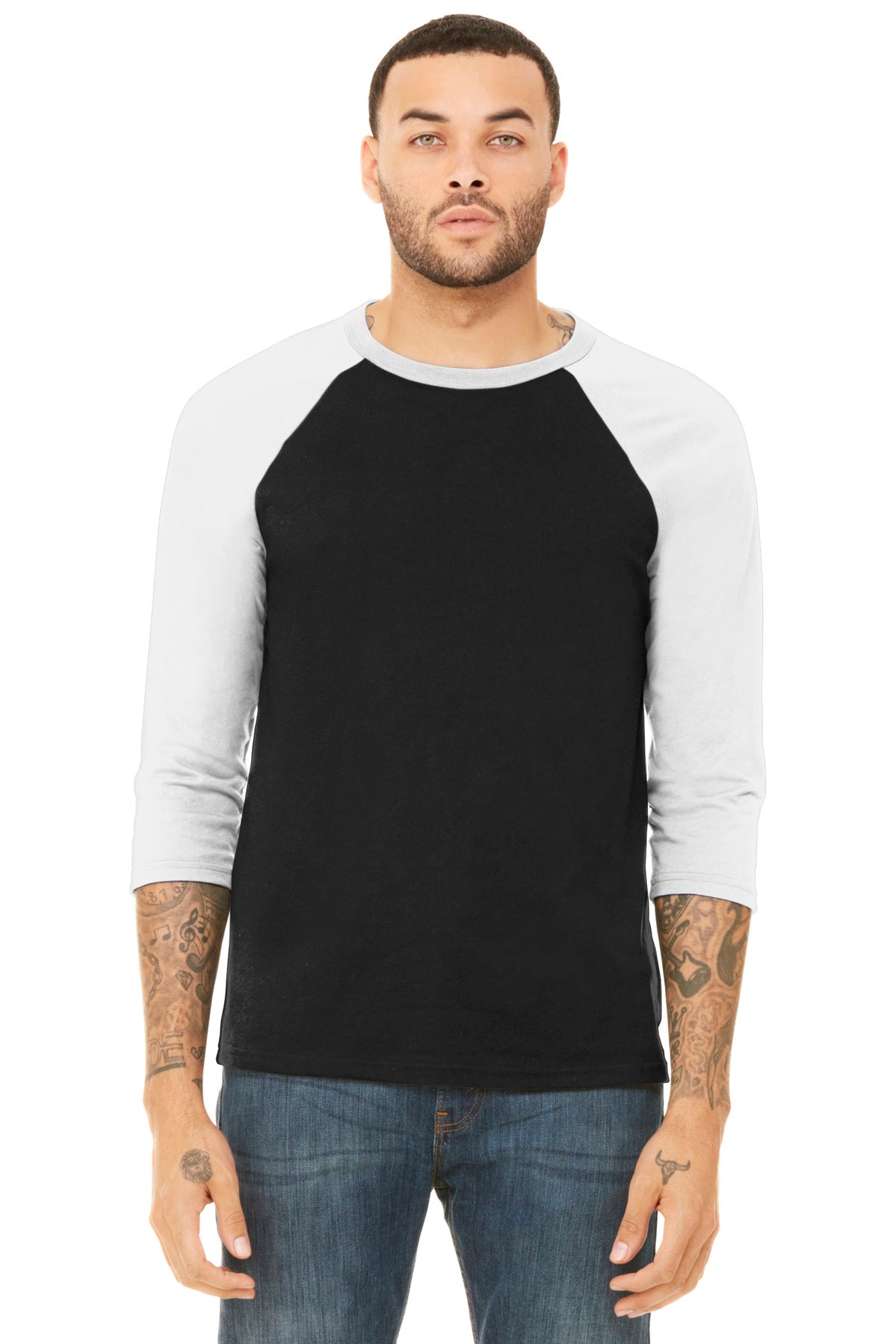 BELLA+CANVAS ® Unisex 3/4-Sleeve Baseball Tee BC3200